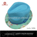 khaki brim fedora hat unisex plain straw hats under brim printing hats